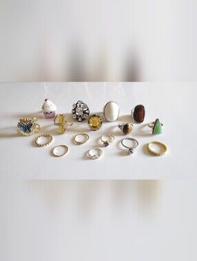 16pcs./$2each Mixed Vintage & Custom Rings Lots